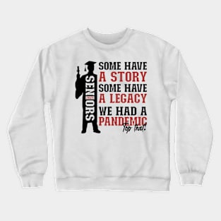 Pandemic Graduation | Black And Brown Text Boys Funny Graduation Crewneck Sweatshirt